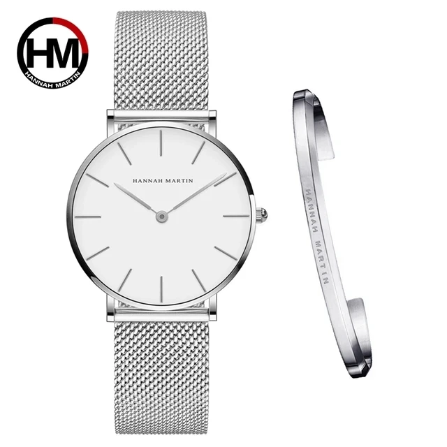 Japan Quartz Simple Design Waterproof Rose Gold Stainless Steel Mesh Band Lady Watches for Women Dropshipping white Dial Watch