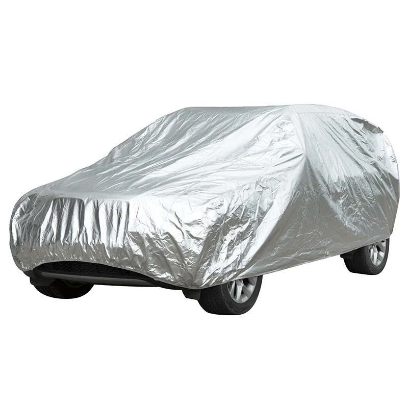 Wholesale Customised LOGO Universal Silver Dustproof PVC Car Cover