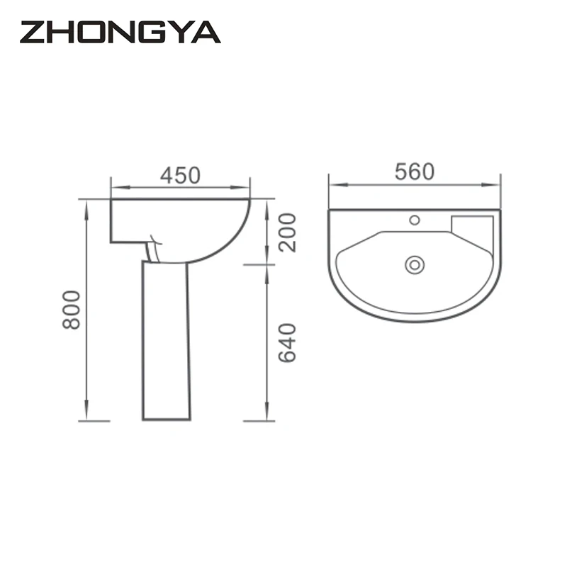 Factory direct hand wash basins ceramic pedestal basin for bathroom