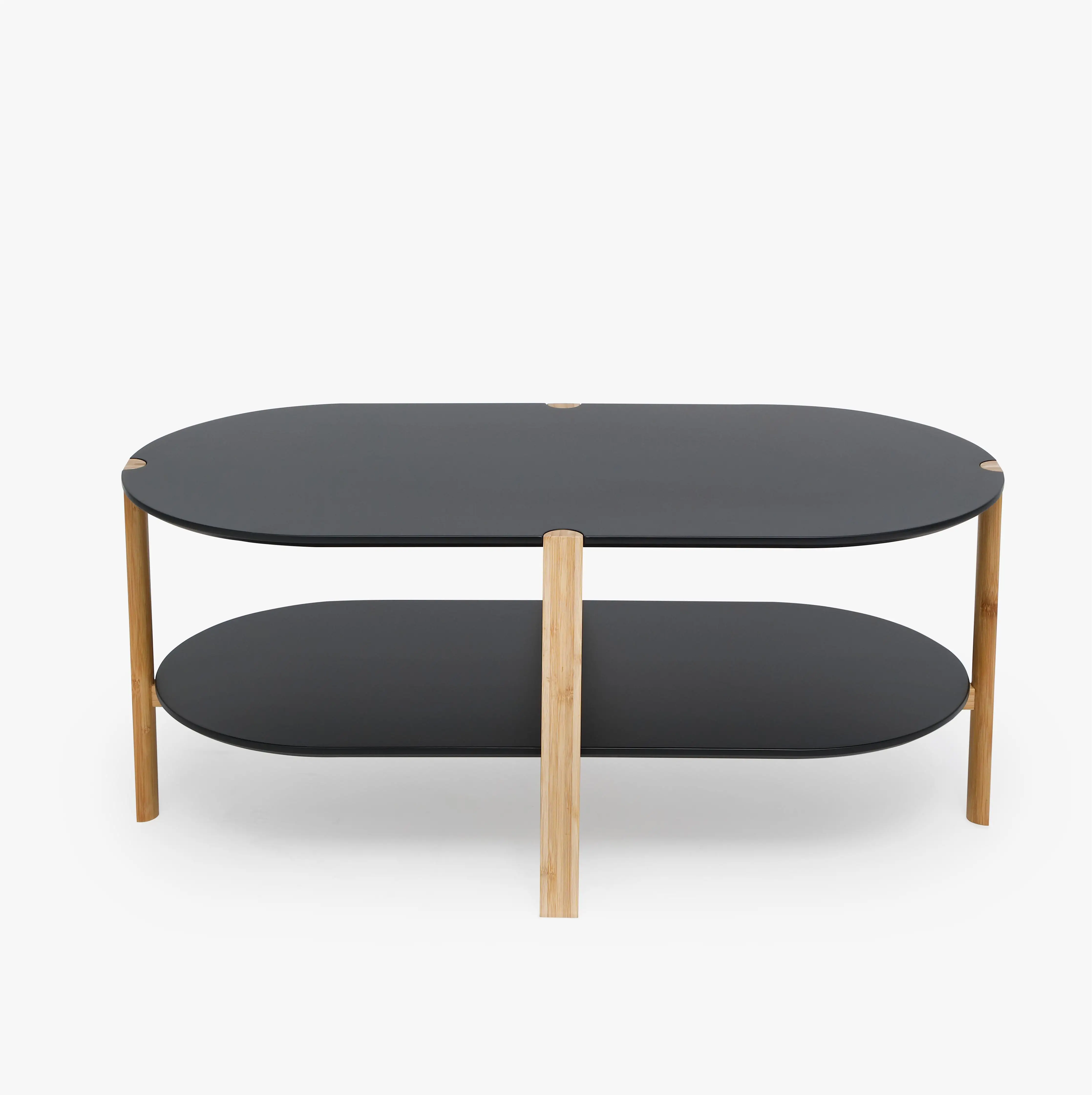 modern designer space saver living room corner mdf oval shape sofa side center coffee table for sitting room