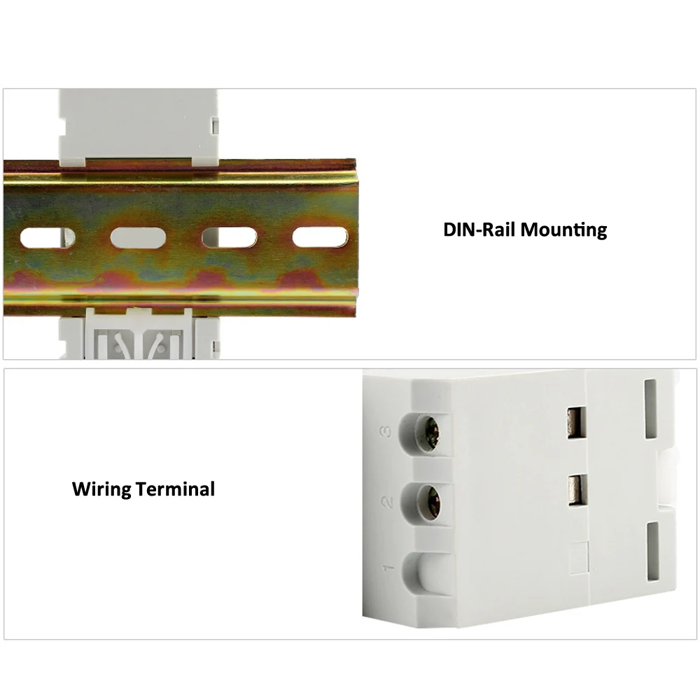 Rail Type Voltage Current Meter Digital Multimeter Voltmeter Ammeter AC80-300V Voltage Tester 0-99.9A Amp Meter with Transformer