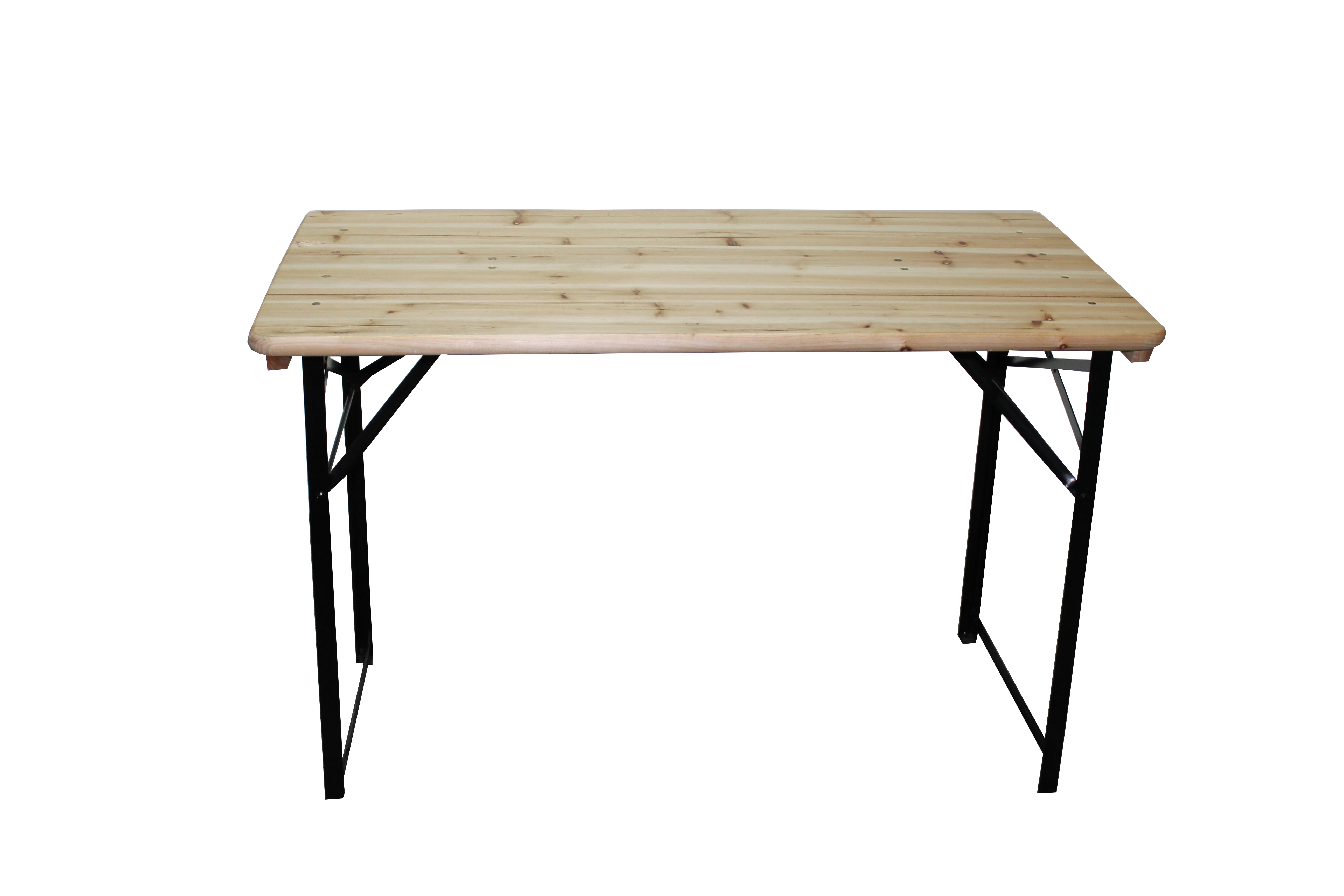 
Wooden Bench Set Beer Table with Back Rest Outdoor Folding Table 