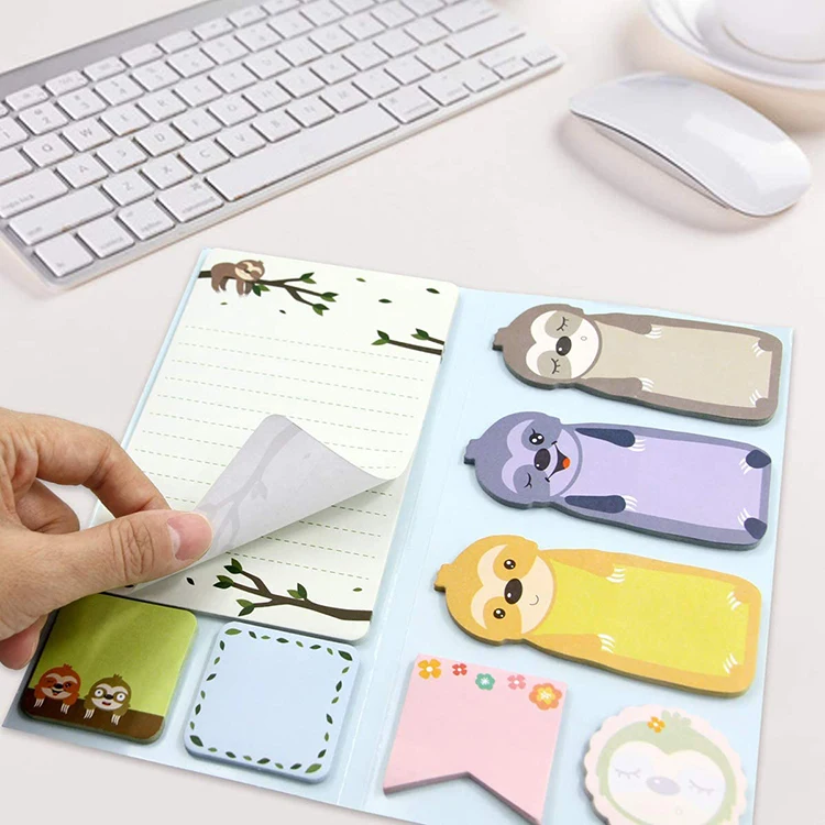 Kawaii Stationery Computer Style Scratchpad Girls Pink Sticky Notes Portable Word Notepad Cute Memo Pad