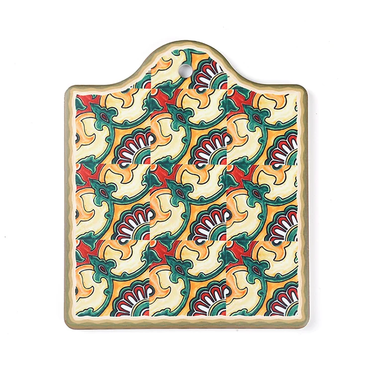 Custom Design Placemat Hot Pot Mat Non-slip Cork Heat Resistant Printing  Ceramic And Cork Trivet