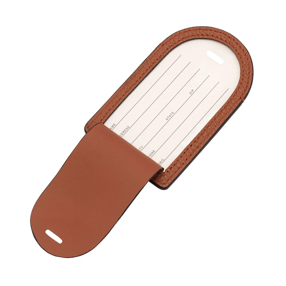 Wholesale Fashionable Customized Logo Creative Leather Travel Baggage Bag Suitcase Airport Luggage Label Tags