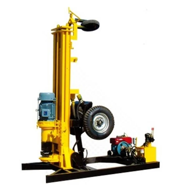 Portable Pneumatic Electric DTH Drilling Rig with Wheels