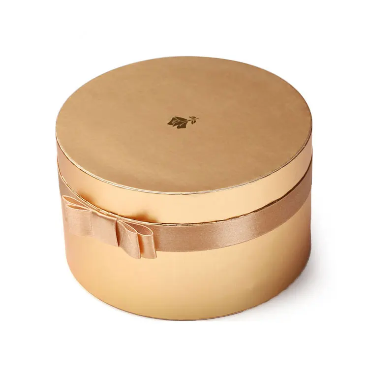 Custom Printed Cardboard Cylinder Candle Packaging Gift Round Kraft Paper Boxes With Lid