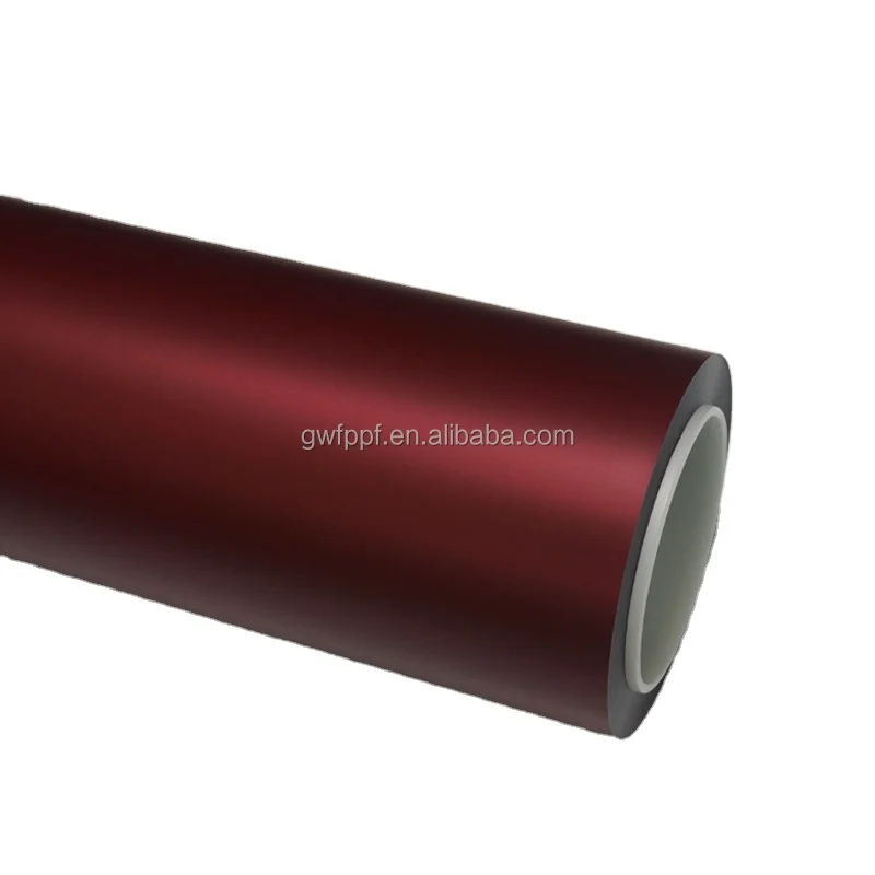 Satin Romani Red 10 year warranty self healing colored paint protection film color change ppf hyper gloss dry tpu color ppf film