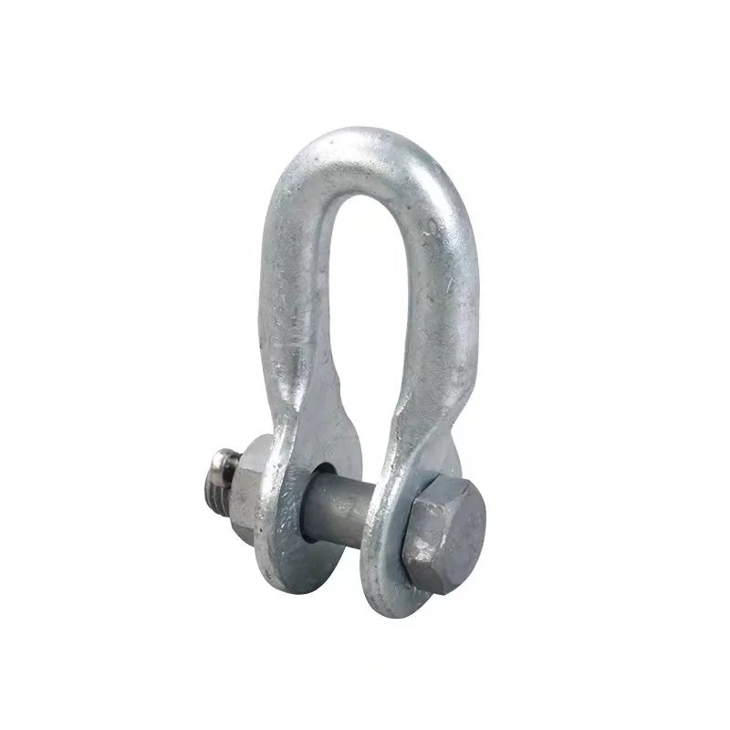 High Quality Hot Dip Galvanized Shackle Clevis Type U Anchor Shackle for Power Line Fittings/overhead Line Bow Shackles