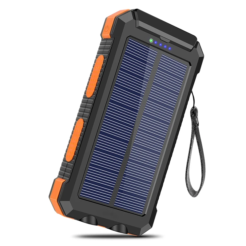 
Dropshipping Products 2021 Outdoor 30000mah High Capacity Powered Power Bank Mobile Phone Charger Waterproof Solar Powerbanks 