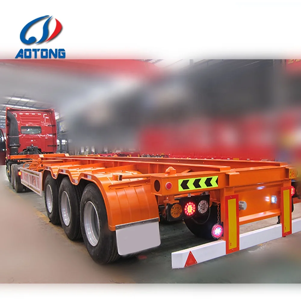 skeleton container truck semi trailer for sale in dubai