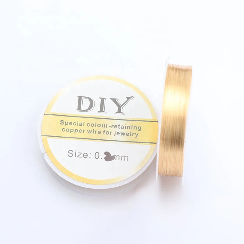 Wholesale Gold Copper Wire Diy Bracelet Necklace Jewelry Making Accessories M788 1 roll/lot