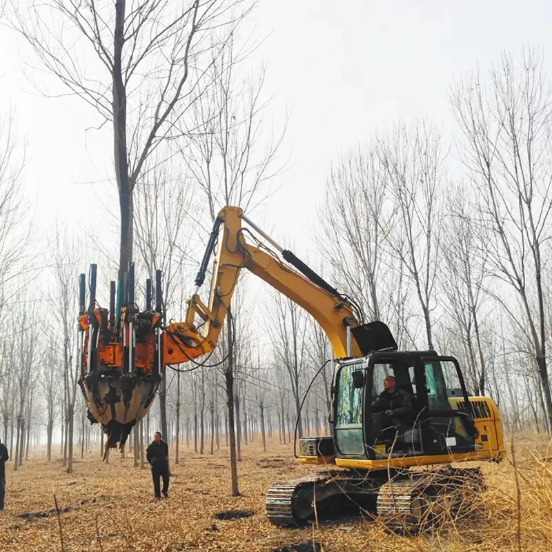 Hydraulic tree digger ball seedling trans planter tree mover machine use for skid steer wheel loader excavator backhoe