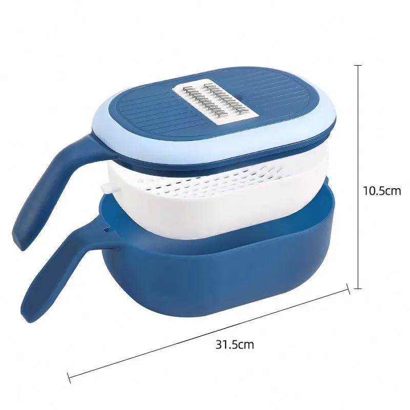 Vegetable Cutter Veggie Bullet 3 In 1 Chopper Potato Slicer Gadget Garlic Press Food Shredder Household Kitchen Tool Accessories