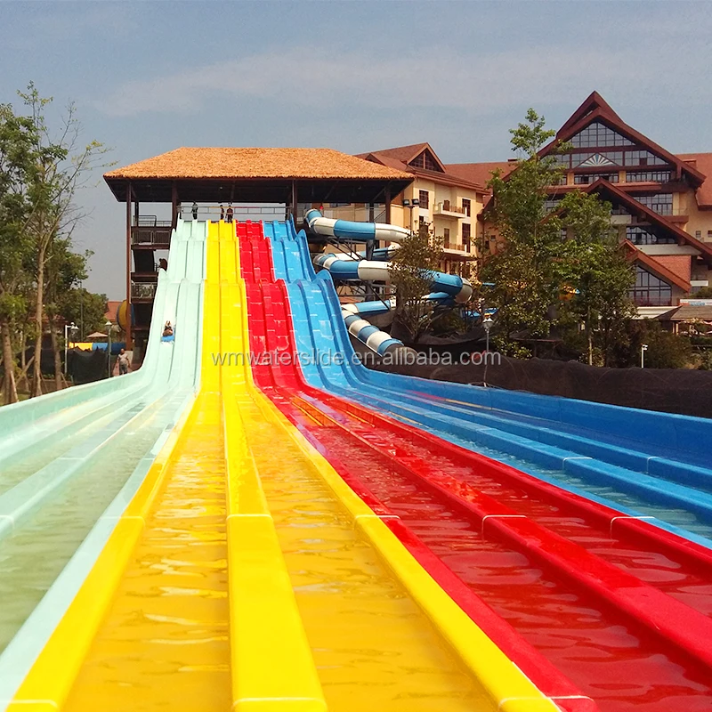 Large Water Park Equipment Cheap Fiberglass Rainbow Water Slide for Sale