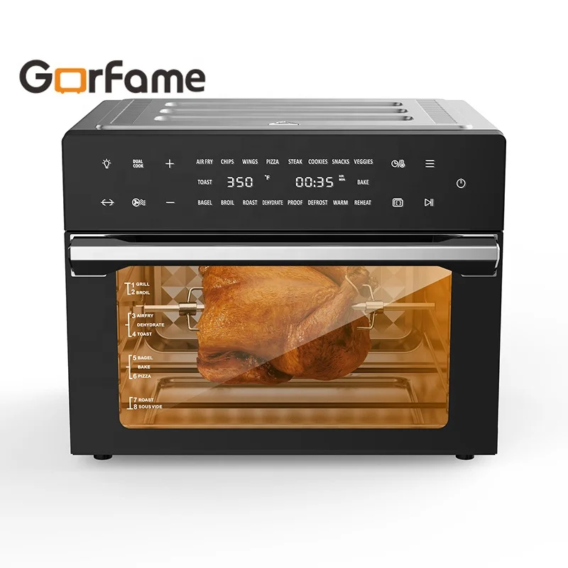 Intelligent Multi Function Safe Forno 30L Stainless Steel Non Stick Kitchen Toaster Chips Pizza Air Fry