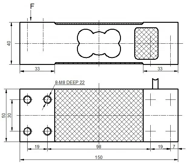 single point Aluminium sensor 50kg 100kg 150kg 200kg 300kg
