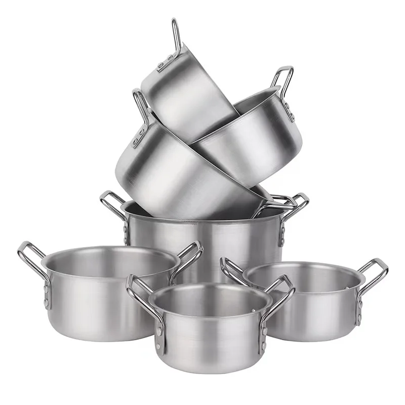 High Quality 7pcs 14/16/18/20/22/24/26cm Aluminium Cookware Set Pot Wok With Anti-scald Handle