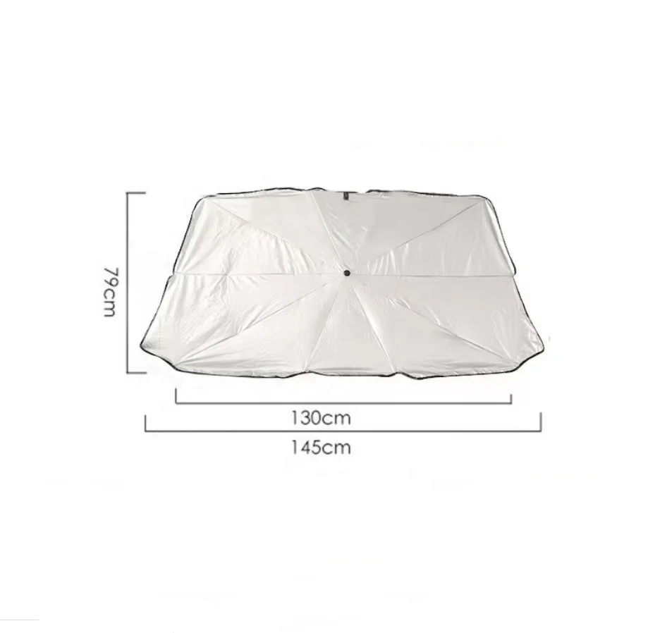 Car Umbrella  Foldable Leather Sheath Audi Car Umbrella Front Windshield Protector Foldable Titanium Cloth With Custom Logo