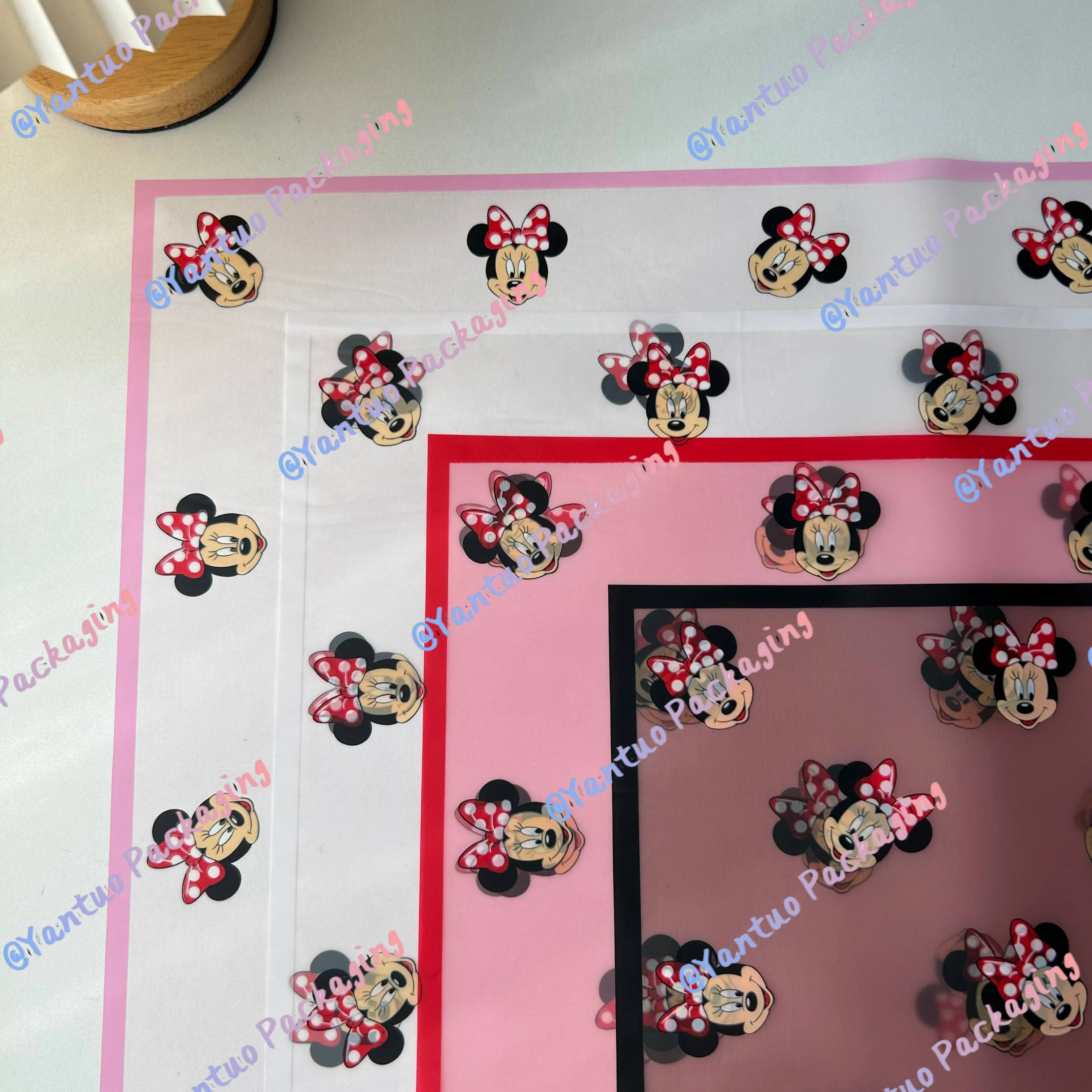 Mickey Mouse Flower Wrapping Paper Latest Cute Design Packaging for Bouquet Florist Supplies