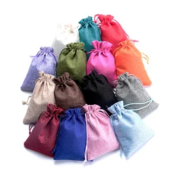 Gift Drawstring Pouch Gift Box Packaging Bags For Gift Linen Bags Jewelry Display Wedding Sack Burlap Bag