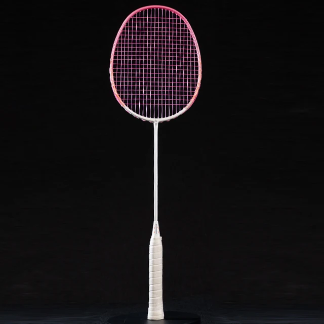 Full carbon with wood handle 4U 22~30LBS  badminton rackets