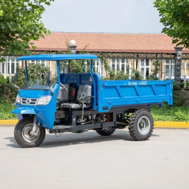 Loading capacity mini diesel tricycle  three wheels dump tricycle gasoline foldable cargo 20HP 25HP 28HP  tricycle