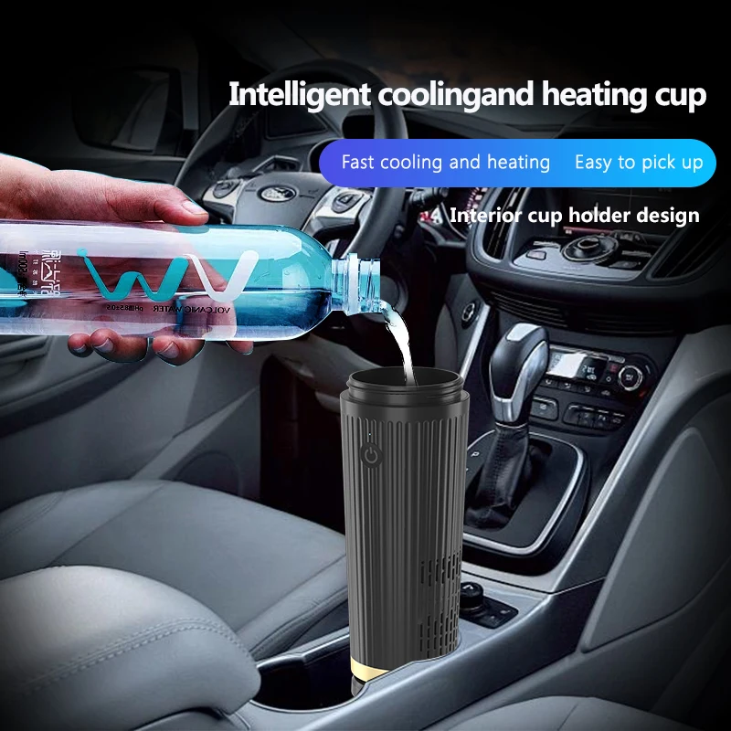 2 in 1 Car Cooling Heating Cup Intelligent Heating Cooling Drinks Smart Travel Cooler Warmer Heater Mug for Home Use