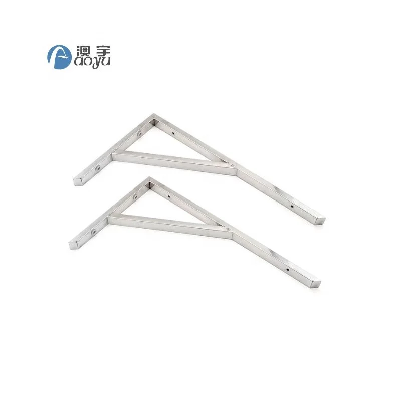 Thickened triangular stainless steel bracket support frame wall mounted partition bracket offset stainless steel wall bracket