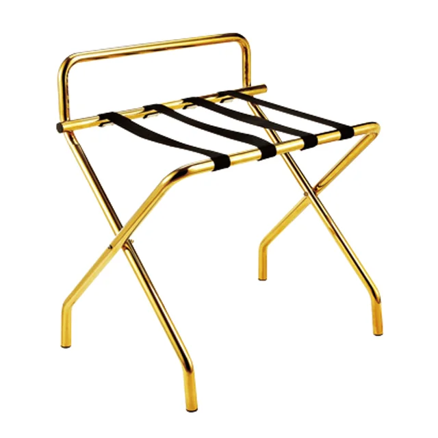 Strong Stainless Steel Portable Luggage Rack Durable Hotel Suitcase Stand with Foldable Design High Load Bearing Capacity