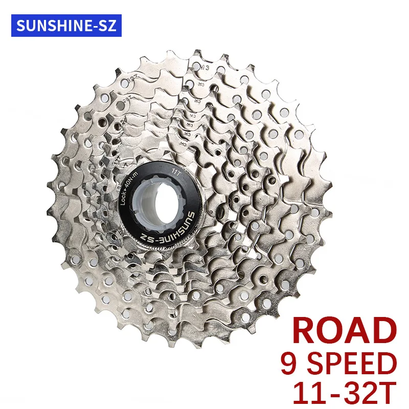 Sunshine 9 Speed Road Bike Cassette  23 25 28 30 32T Bicycle Flywheel Mountain Bike Cycling HG Freewheel