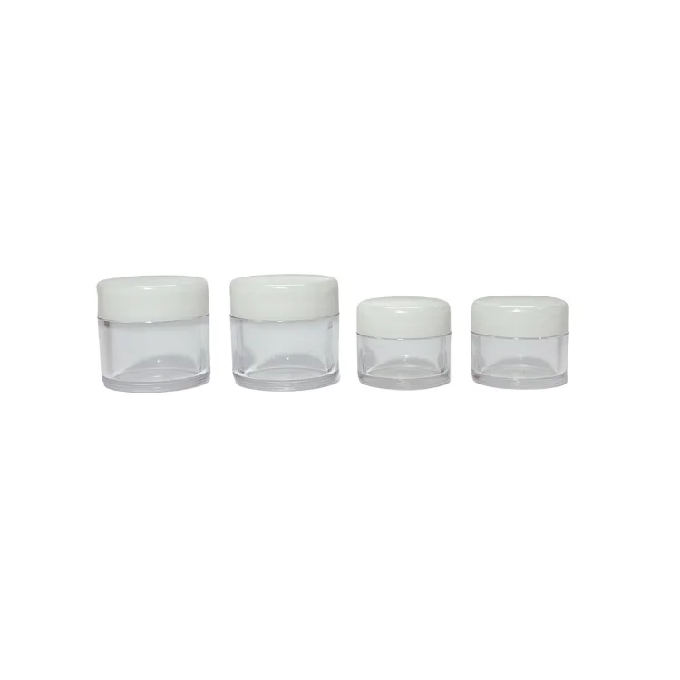 Yueyi Wholesale 20g 30g Refillable Skin Care Small Pot Cosmetic Lip Balm Cream Jar Container Transparent