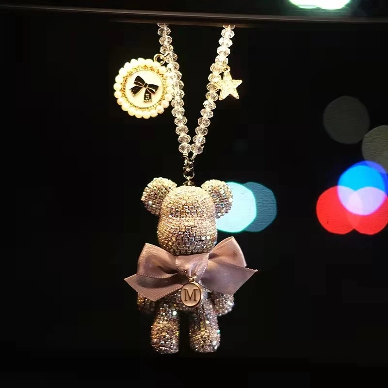 wholesale car accessories hair pendant car interior supplies rearview mirror buddha car hanging New arrive handmade crystal