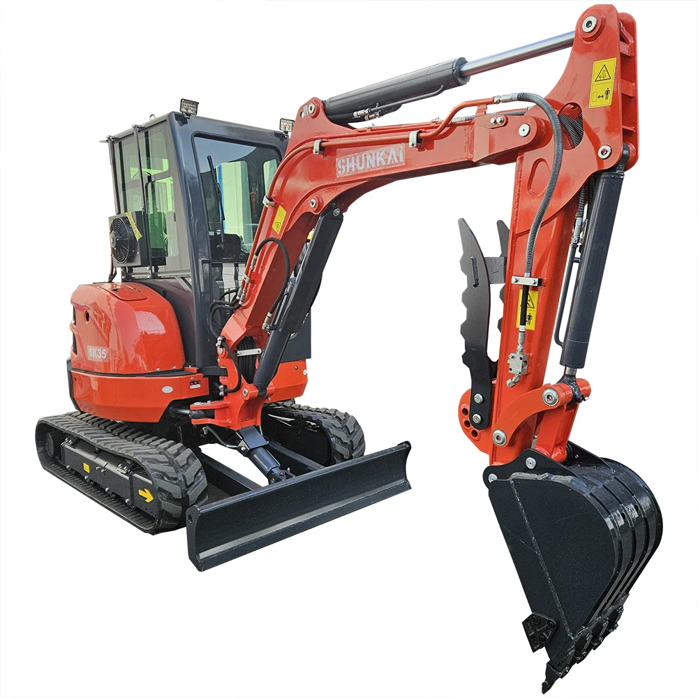 EPA/euro CE Mini excavator 1 Ton 1.2 Ton 1.7 Ton mini excavator digger multi functional 2024 Shunkai group