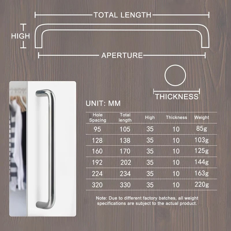 American Stainless Steel Hardware Accessories Bathroom Handle Cabinet Kitchen Furniture  Handles