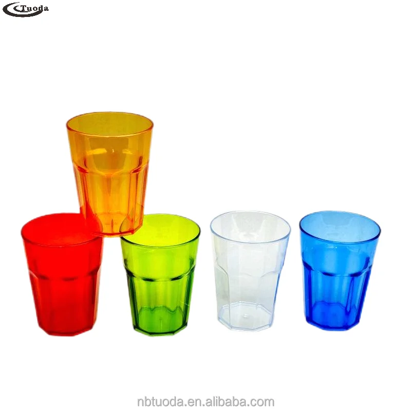 Customizable BPA-free Restaurant Style Drinking Glasses 15-ounce Iced-Tea Cups Plastic Reusable Tumblers