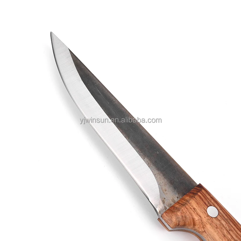 Good Quality Stainless Steel Kitchen Knives Blade Full Tang Boning Fillet Raw Meat Knife forging blade wooden handle