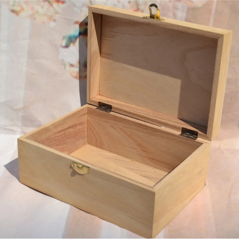 Wooden jewelry box sundries storage box packing wooden chest box