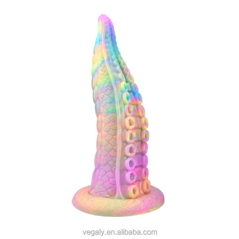 Art Colorful Dildos Waterproof Liquid Silicone Animal Squid Tentacles Shape Dildo for women Huge Dildo Sex Toy