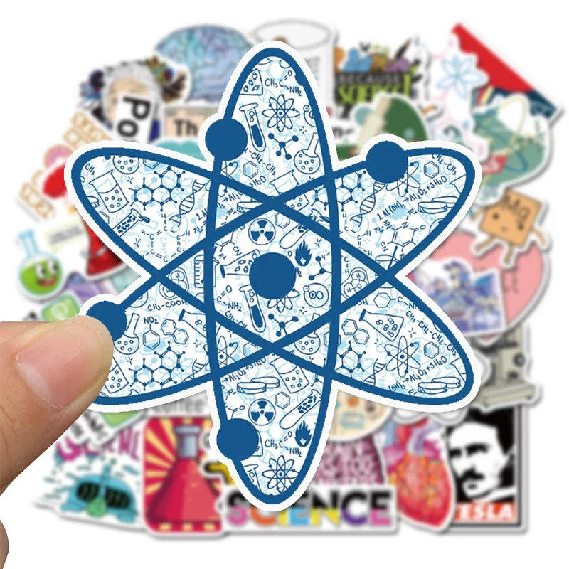 50PCS science laboratory series decal stationery desk books personalized decorative graffiti laptop decoration stickers