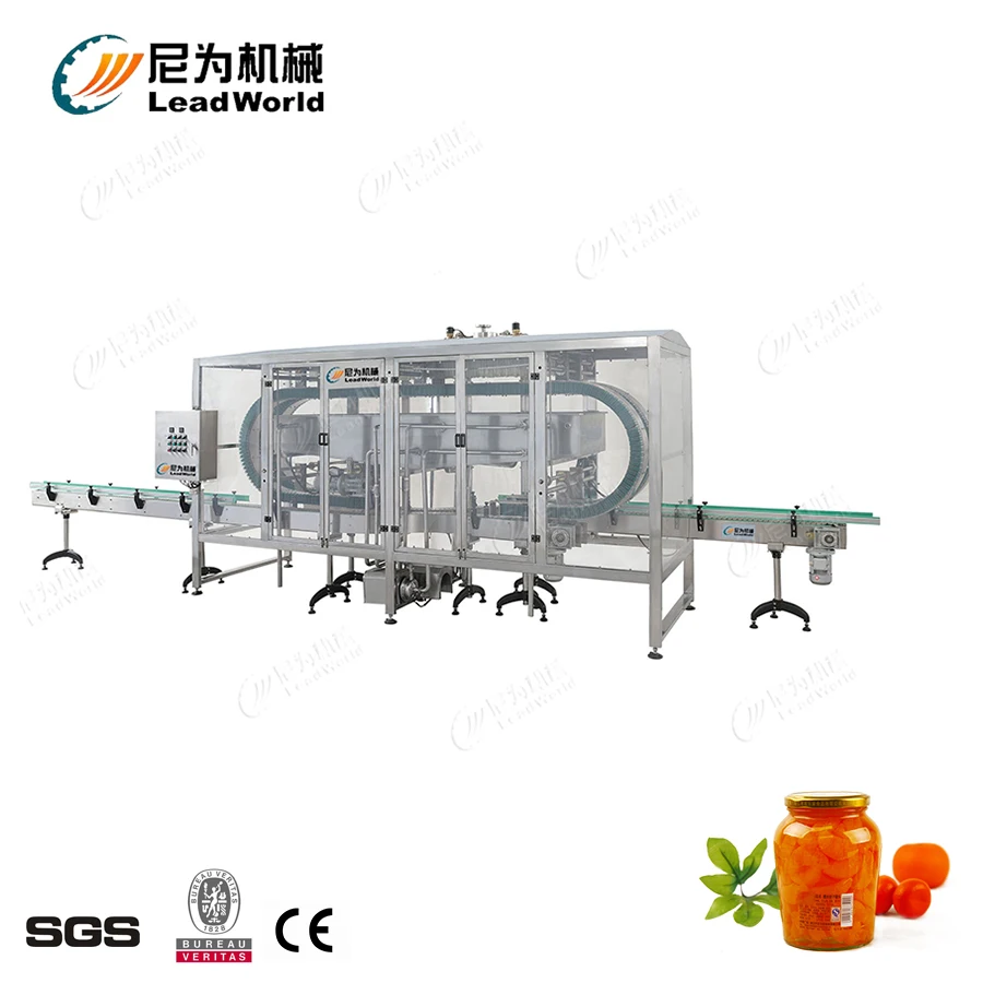 Stainless steel Automatic glass jar iron cans  tomato paste vegetable canning food production line