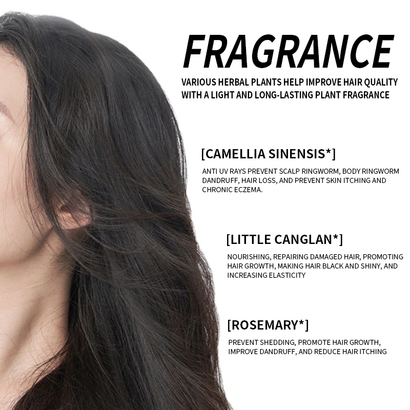 OEM ODM rosemary mint strong repair shampoo freesia fragrance anti-dandruff anti-itch oil control shampoo