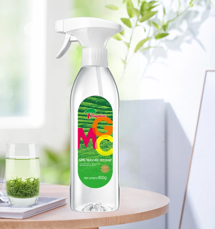 Rayshine Custom Dishes Tea Cup Pot Kettle washing Cleaning Liquid Red Green Tea Stain Mark Removal Detergent 800 ml