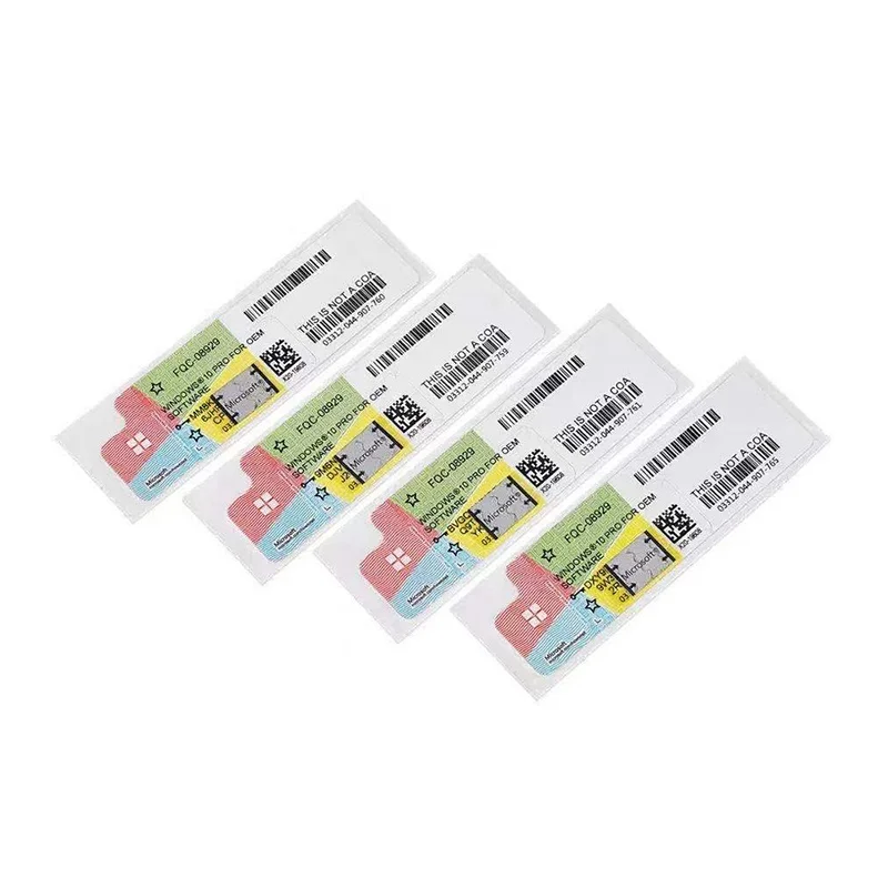 Yellow Sticker Genuine software win 10 professional key Win 10 Pro COA Sticker