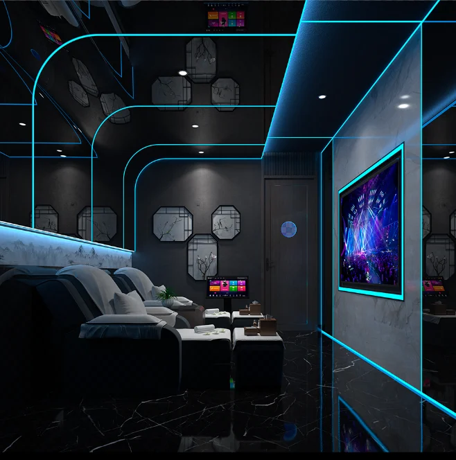 Bamboo charcoal wood veneer wall panel