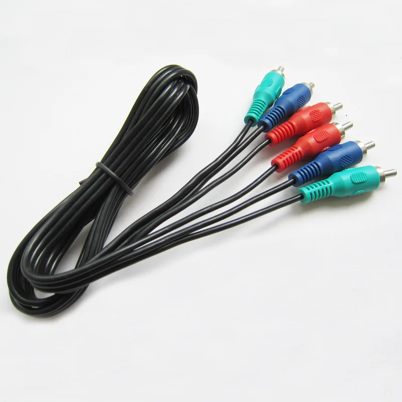 3 Meter Flat Wire RCA AV TV Cable Jack 3 RCA To 3 RCA Parallel Audio Video Cable
