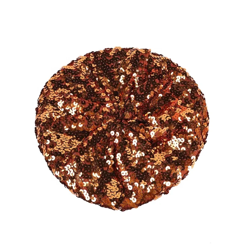 Wholesales Fashion Women Decoration Boinas Caps Custom Logo Sequin Berets Hats