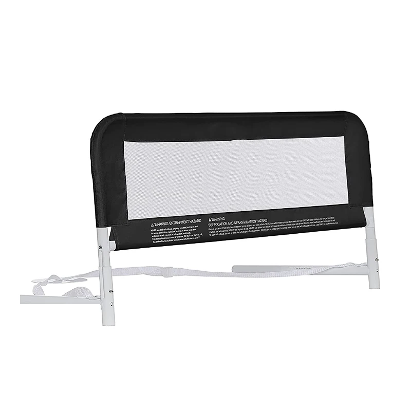 Travel bumper folding baby safety side rail guard protection fence breathable crib bed railing bumper for kids bed