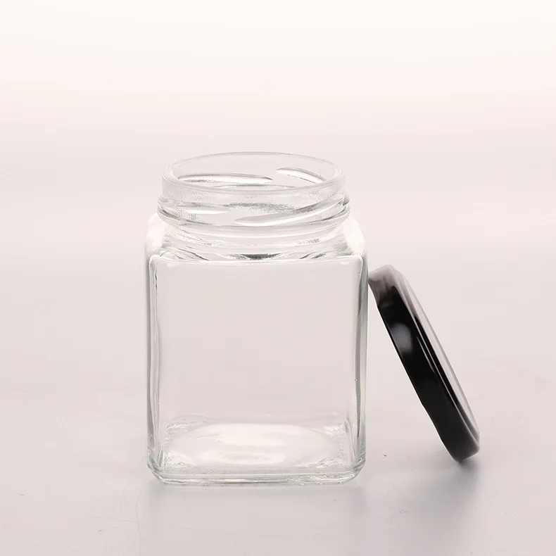 Custom Labeling 120ml 180ml 280ml 380ml 500 ml 730 ml Glass Jar with Twist-off Lid Jam Honey Jar frascos de vidrio