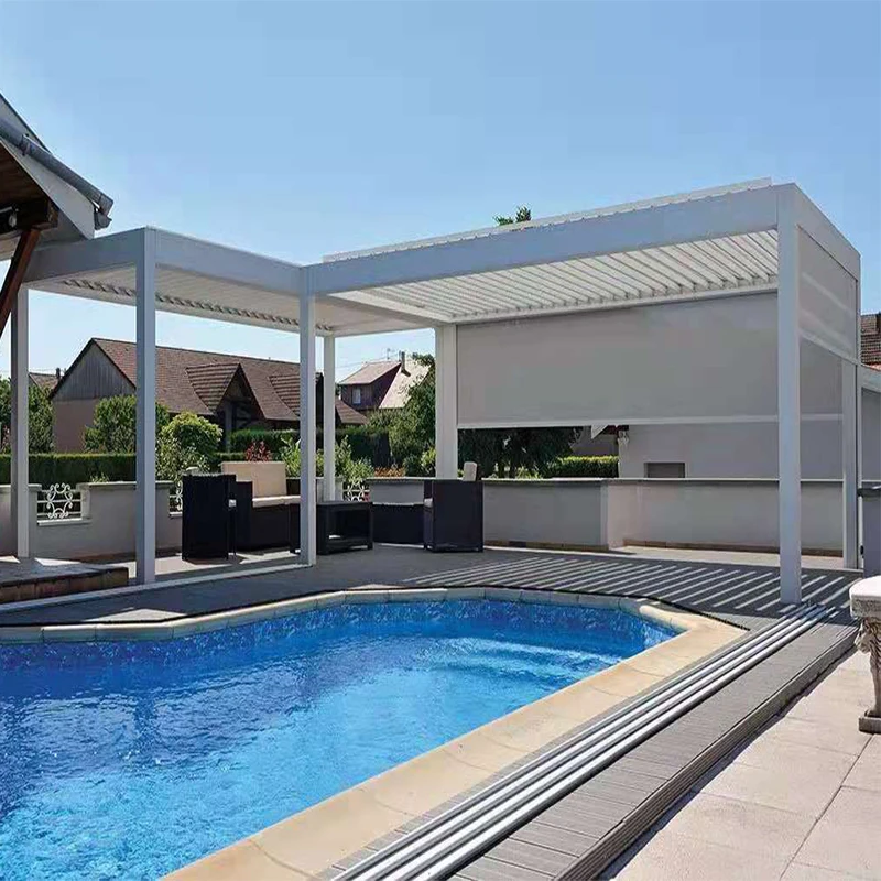 garden sets heavy duty metal motorised pergola pavilion gazebo awnings 110v